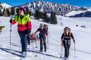 Raquettes 2018_Suisse_le groupe emmené par notre amie suisse Alexia