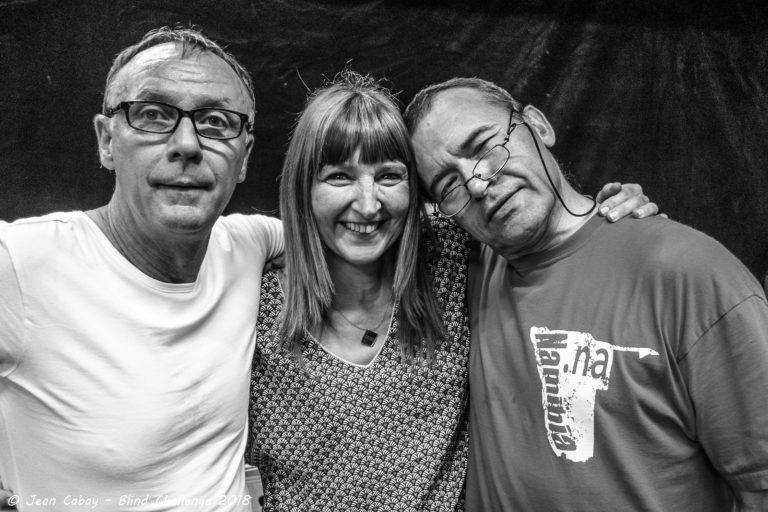 André, Carine et Thierry, bénévoles lors du Repas dans le Noir # 8 juin 2018